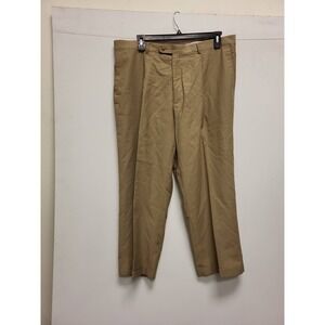 Angelo Rossi Dress Pants Mens 42x38 Camel Trousers Business Casual Italy